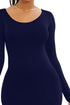 round-neck-long-sleeve-maxi-wrap-dress Sophia's Trends - Sophia's Style-Dark Blue-L